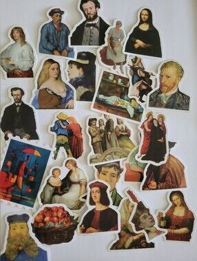 75 Randomly Selected No Duplicates Classic Art Sticker Pack NEW